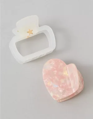 AE Heart Hair Clips 2-Pack