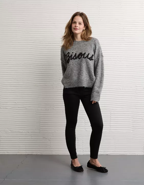 AE Whoa So Soft Bisous Graphic Sweater - Image 7
