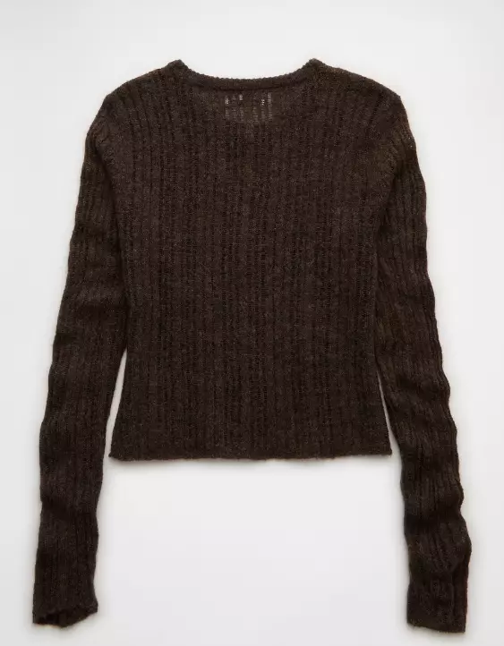 AE Fitted Crew Neck Cardigan - Image 4