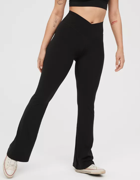 OFFLINE By Aerie Real Me High Waisted Crossover Flare Legging - Image 2