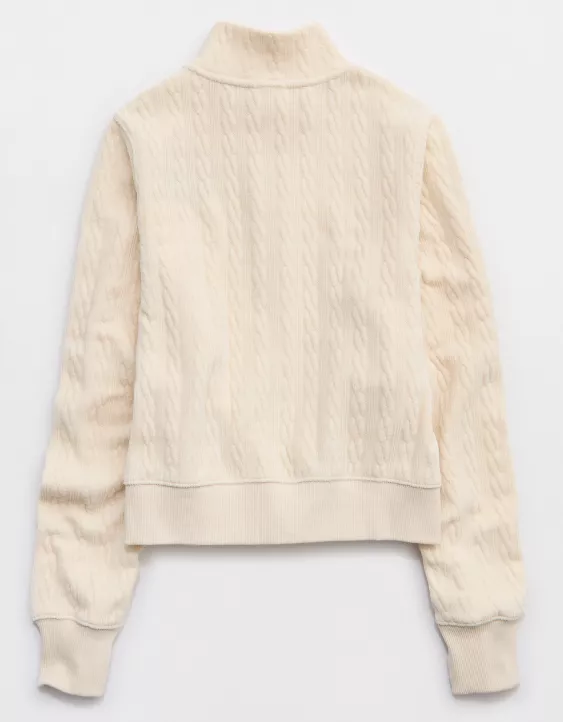 OFFLINE By Aerie Cable Lounge Full Zip - Image 4