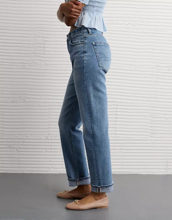 AE Stretch Super High-Waisted Ankle Straight Jean - Image 5