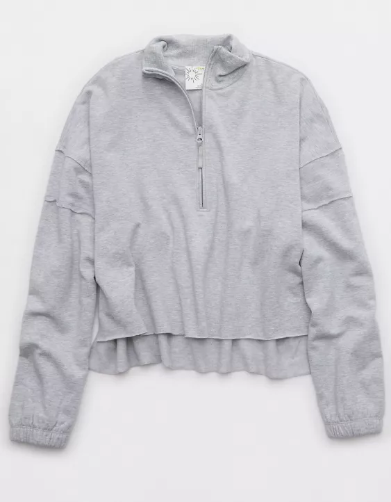 OFFLINE By Aerie OTT Seamed Quarter Zip Sweatshirt - Image 4