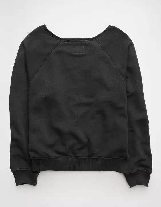 AE Wisconsin Badgers Graphic Off The Shoulder Sweatshirt - Image 4