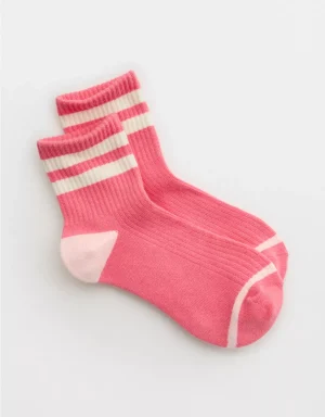 Aerie Striped Quarter Socks