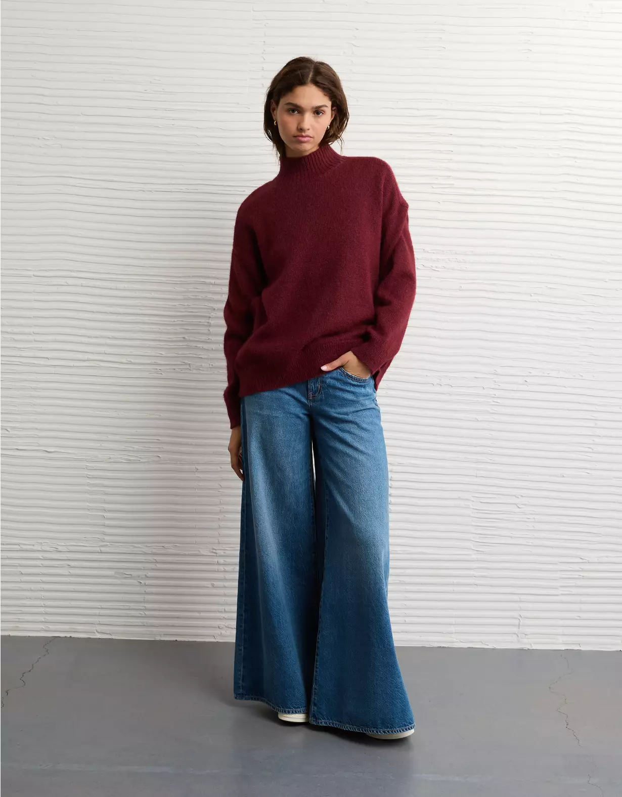 AE Oversized Mock Neck Sweater