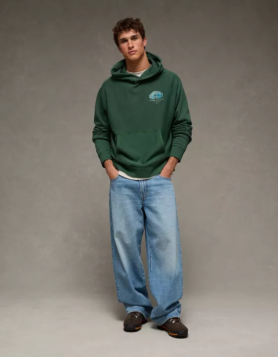 AE Snoopy Graphic Fleece Hoodie - Image 5