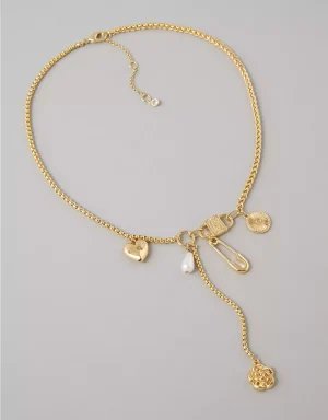 AE Drop Pendant Charm Necklace