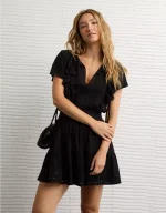 AE V-Neck Ruffle Mini Dress