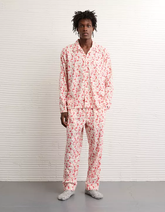 AE Snoopy Flannel PJ Set - Image 4