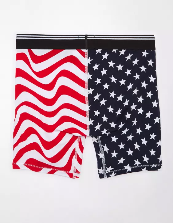 AEO Men's Stars & Stripes 6" Ultra Soft Boxer Brief - Image 4