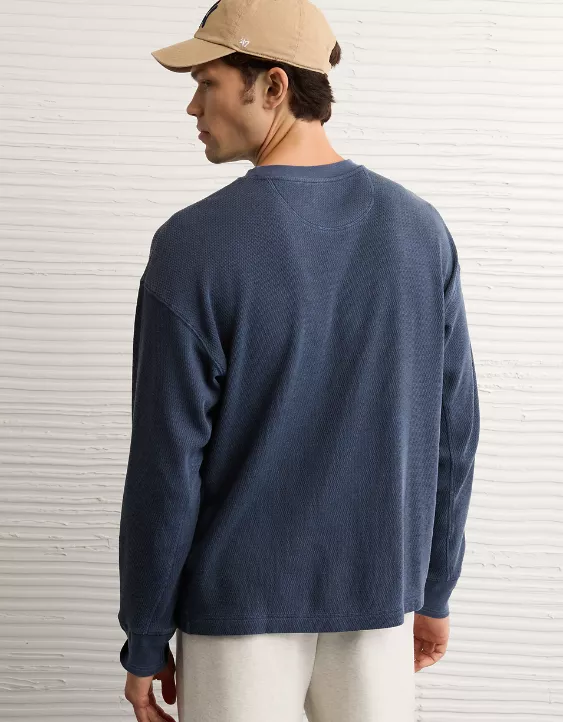 AE Boxy Washed Thermal Shirt - Image 2