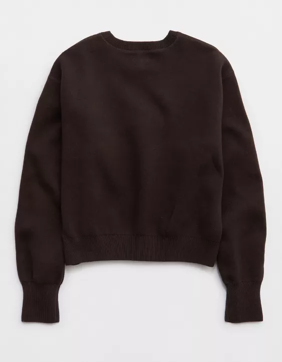 Aerie Cropped Crew Sweater - Image 4