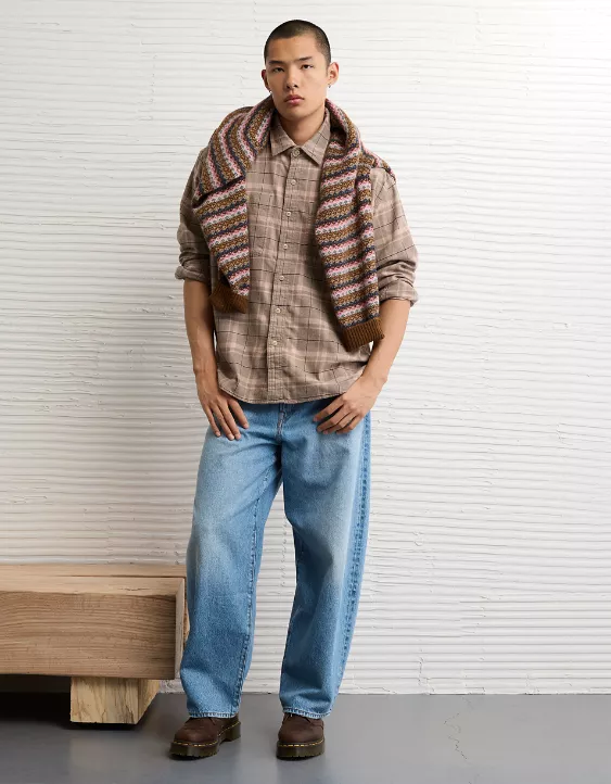 AE Relaxed Everyday Flannel Shirt - Image 5