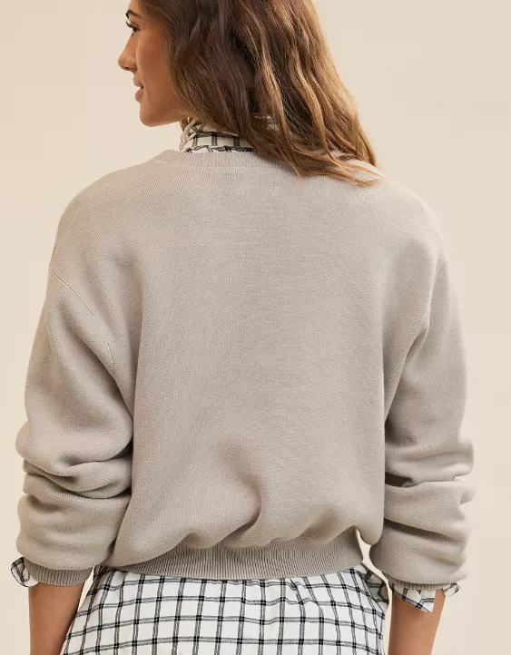 Aerie Cropped Crew Sweater - Image 2