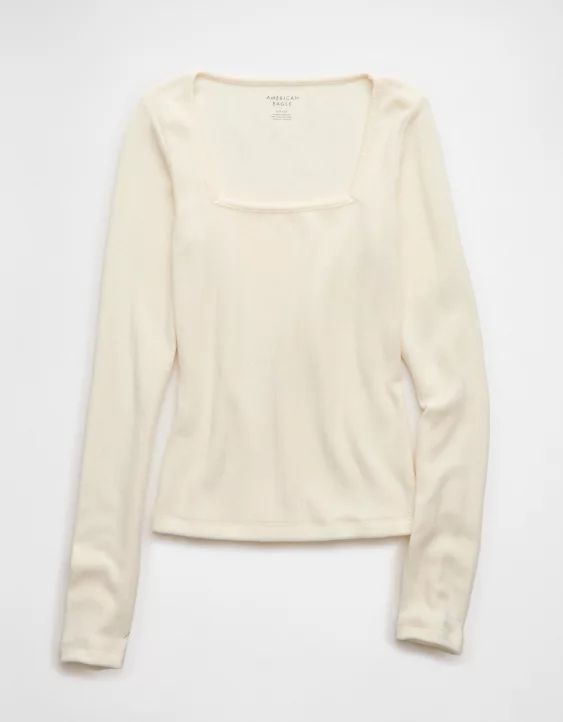 AE Long Sleeve Square Neck T-Shirt - Image 3