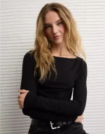 AE Long Sleeve Boatneck Baby Tee