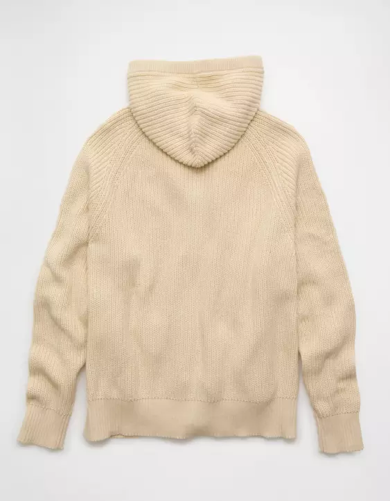 AE Zip-Up Shaker Stitch Sweater Hoodie - Image 4