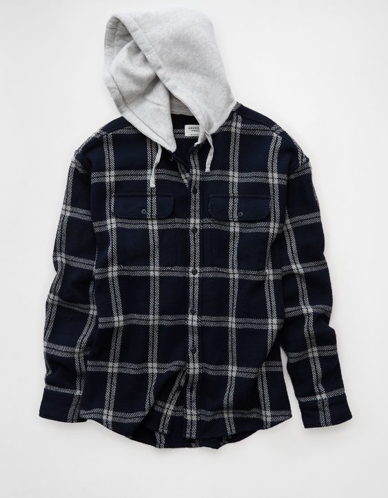 AE Hooded Flannel Shirt - Image 3