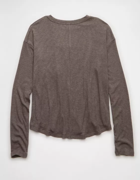 AE Soft & Sexy Long Sleeve Pocket T-Shirt - Image 4