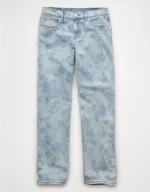 AE Floral Print Stretch Low-Rise Baggy Straight Jean