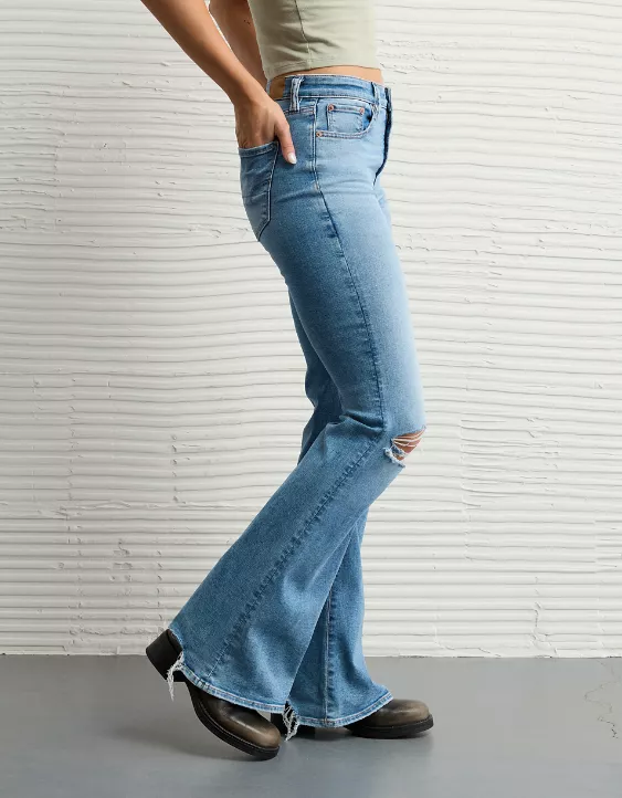AE Next Level Ripped Super High-Waisted Flare Jean - Image 5