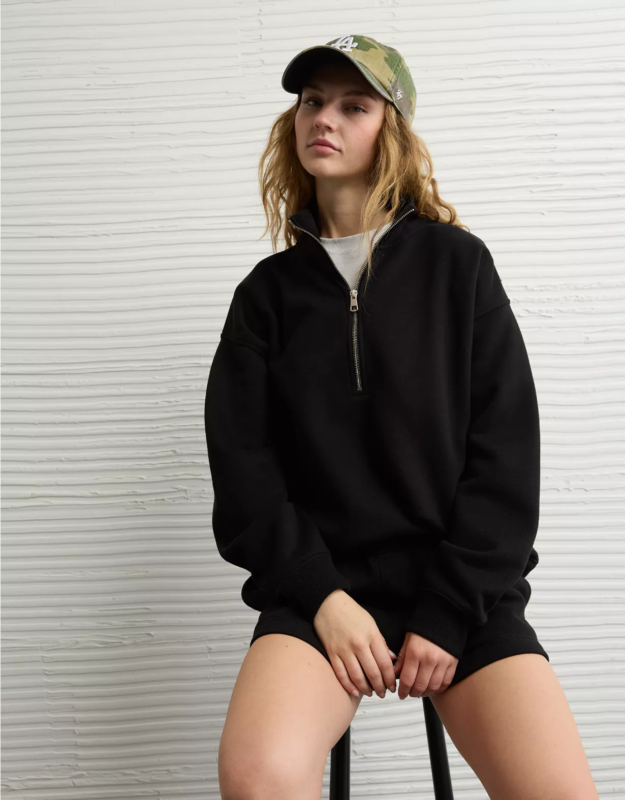 AE Everyday Luxe Quarter-Zip Sweatshirt