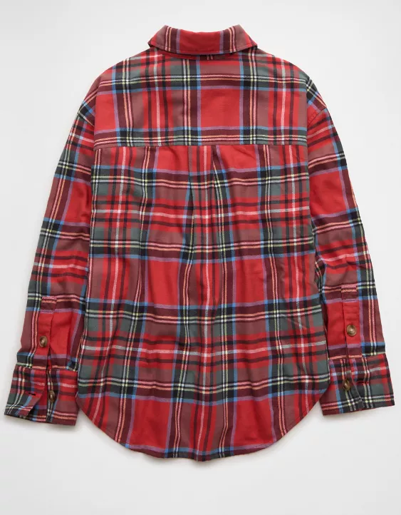 AE Plaid Button-Up Shirt - Image 4