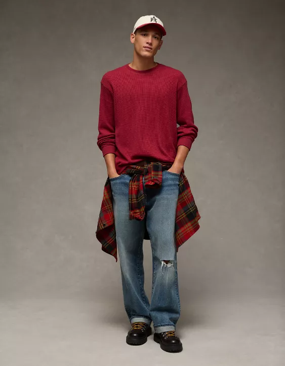 AE Cozy Waffle Thermal T-Shirt - Image 6