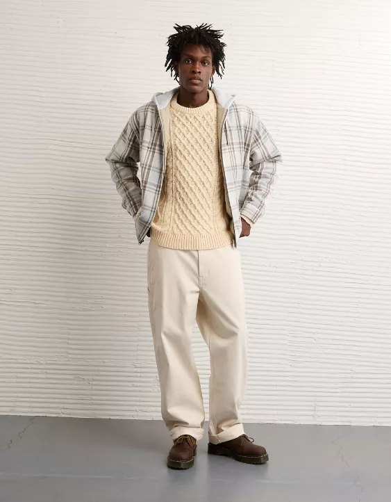 AE Cable Knit Crew Neck Sweater - Image 5