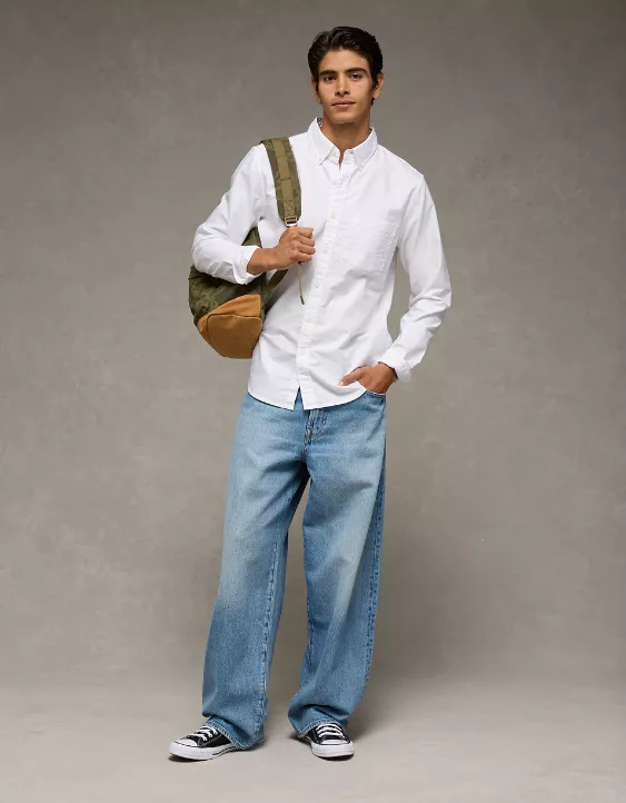 AE Everyday Slim Fit Oxford Button-Up Shirt - Image 6