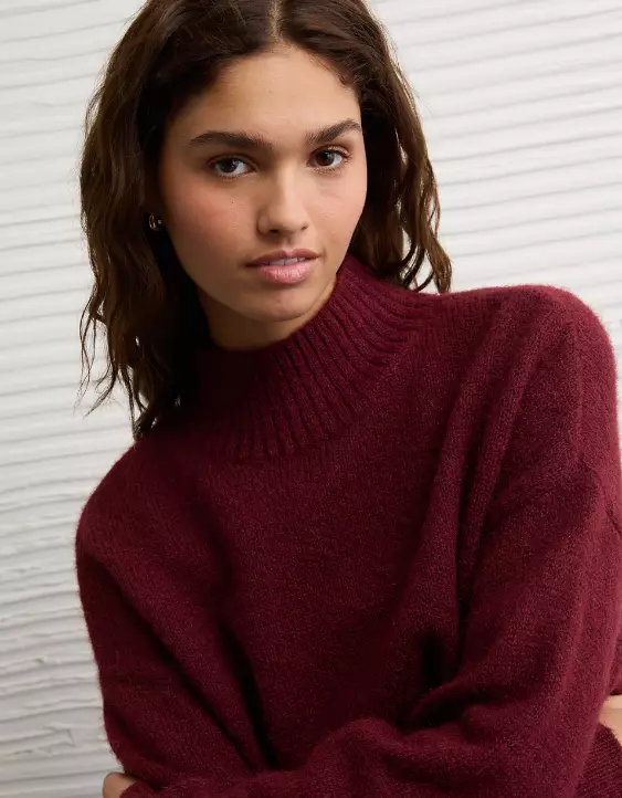 AE Oversized Mock Neck Sweater - Image 6