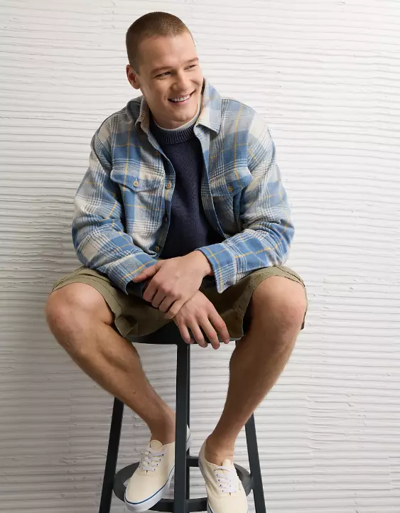 AE Boxy Flannel Shirt - Image 7