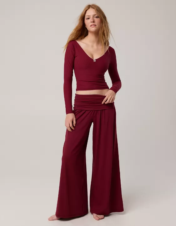 OFFLINE By Aerie Real Me Foldover Super Wide Leg Pant - Image 2