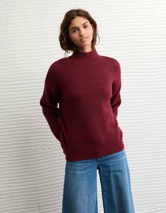 AE Oversized Mock Neck Sweater - Image 5