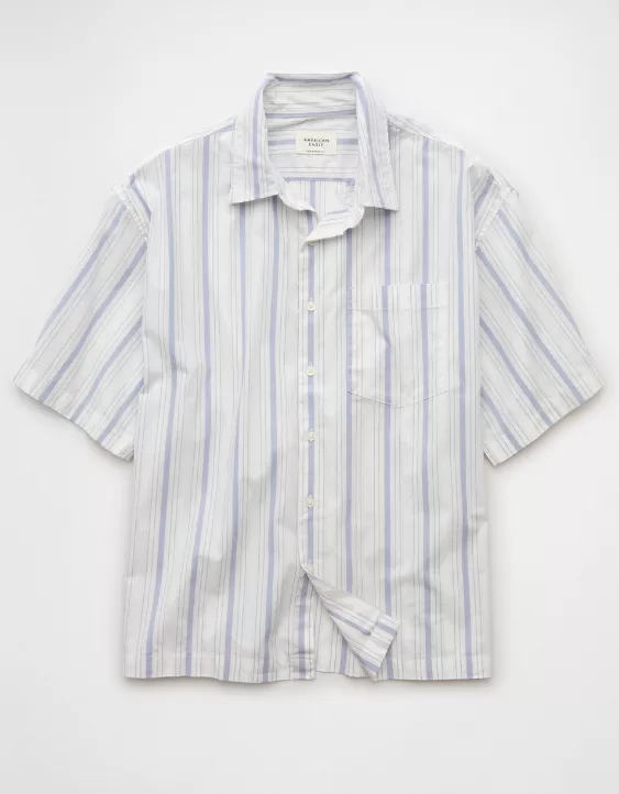 AE Poolside Poplin Striped Button-Up Shirt - Image 3