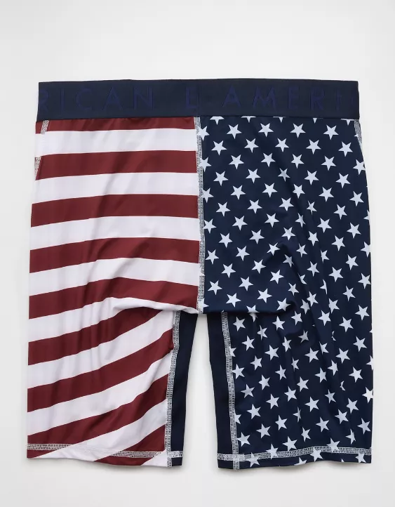 AEO Men's USA Stars & Stripes 8" Flex Boxer Brief - Image 4