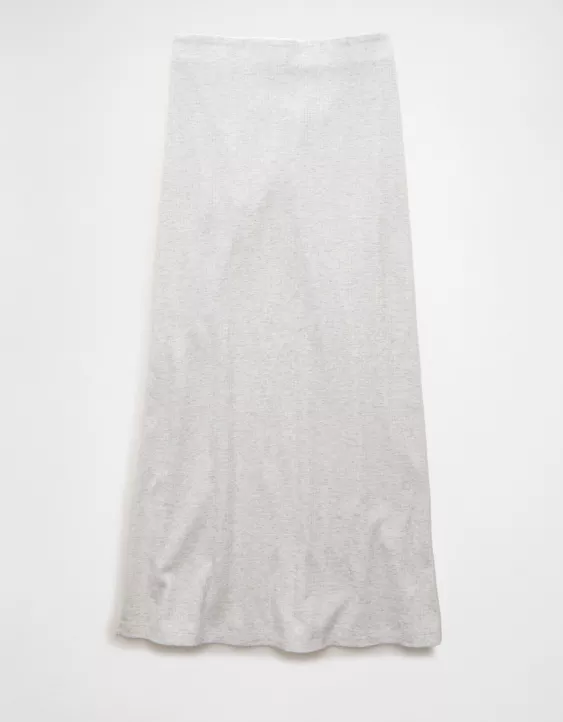 AE High-Waisted Ribbed Knit Maxi Skirt - Image 4