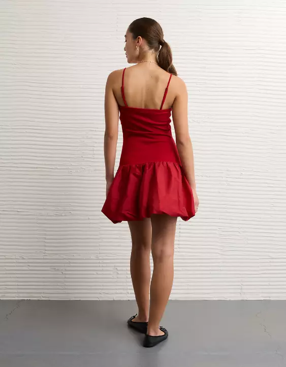 AE Strapless Drop Waist Bubble Mini Dress - Image 2