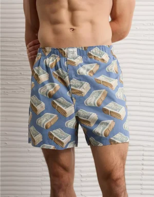 AEO Men's Dollar Bills Stretch Boxer Short