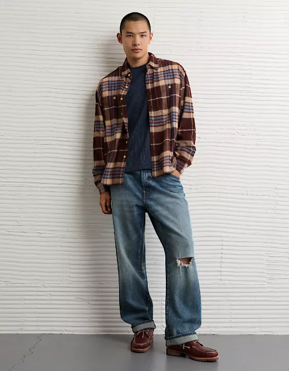 AE Relaxed Fit Everyday Flannel Shirt - Image 5