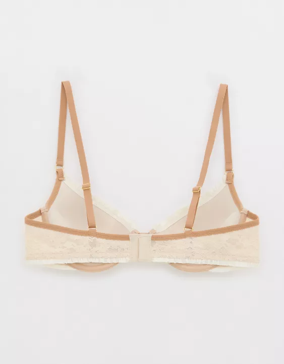 Show Off Vintage Lace Plunge Push Up Bra - Image 4