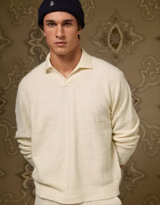 AE x Tru Kolors Long Sleeve Sweater Polo - Image 5