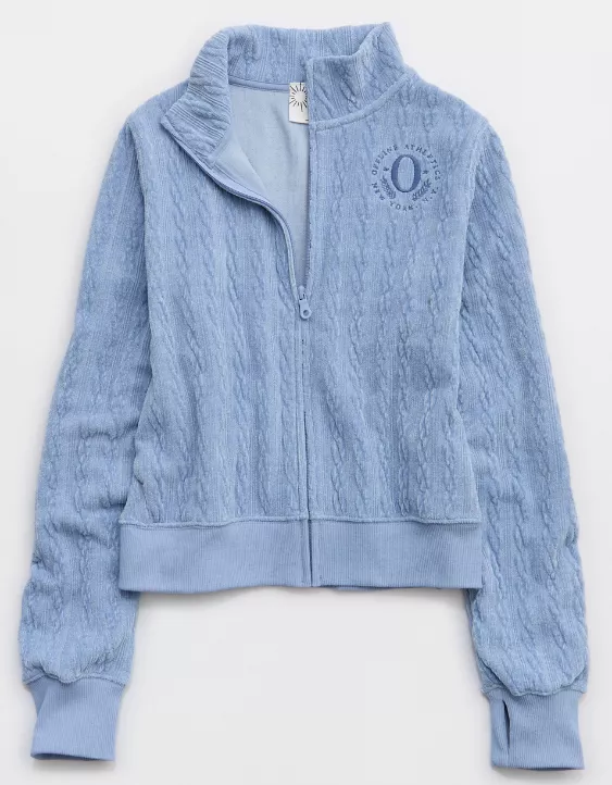 OFFLINE By Aerie Cable Lounge Full Zip - Image 3