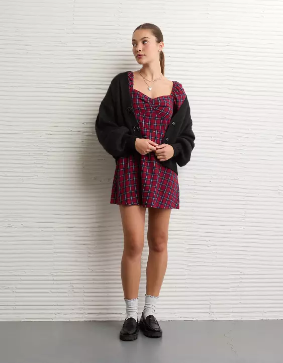 AE Catie Corset Puff Sleeve Mini Dress - Image 6