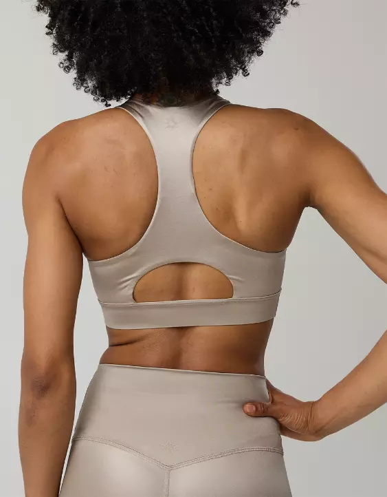 OFFLINE By Aerie Goals Gloss High Neck Sports Bra - Image 2