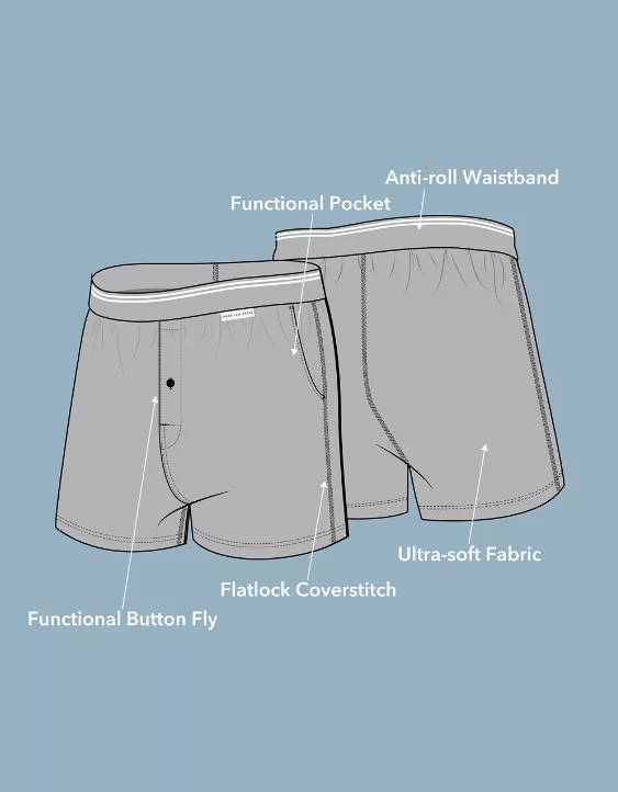 AE Men's Hot Dogs Ultra Soft Pocket Boxer Short - Image 3