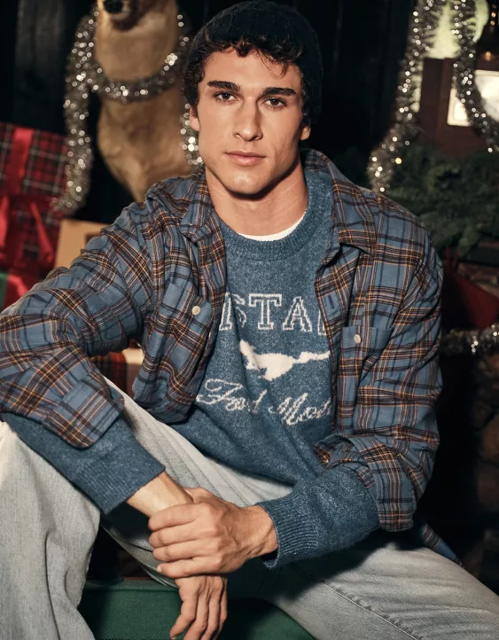 AE Cozy Cabin Ford Mustang Sweater - Image 7