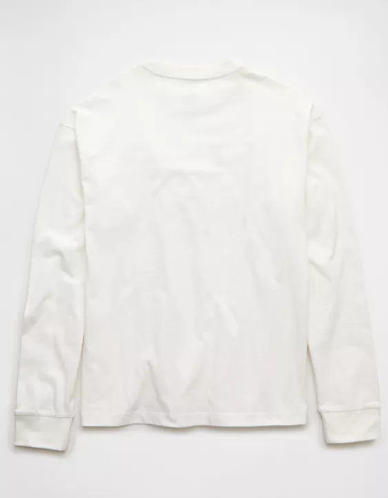 AE Boxy Long Sleeve Snoopy Graphic T-Shirt - Image 4