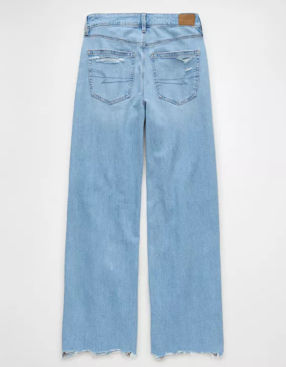 AE Dreamy Drape Stretch Ripped Super High-Waisted Baggy Wide-Leg Jean - Image 4